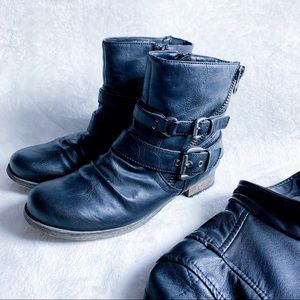 Carlos by Carlos Santana Moto Boots Black Size 6.5
